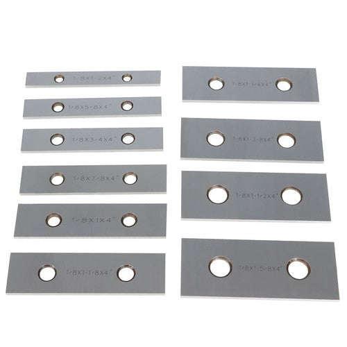0. 001" 1/8 x 4" 10 Pair Precision Parallel Set Hardened Steel In Case
