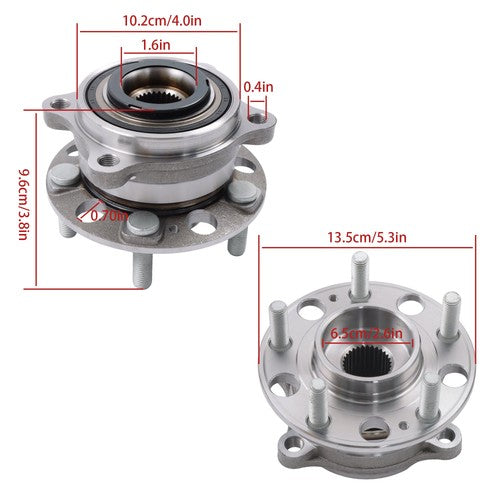 2pc For Hyundai Santa Fe Sport XL 2015-2018 Front Wheel Hub Bearing Assembly