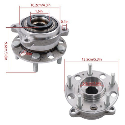 2pc For Hyundai Santa Fe Sport XL 2015-2018 Front Wheel Hub Bearing Assembly