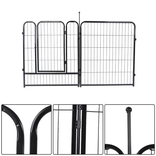24 Panels 32x26 inch Dog Playpen Crate Fence Pet PlayPen Exercise Cage