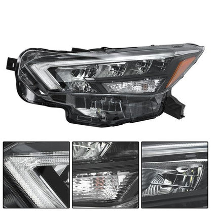 LED Clear Lens New For Nissan Versa S SR SV 2020-2021 Pair Headlight Replacement