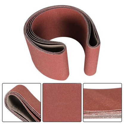 5PCS 6x48 in Sanding Belts 80 NEW Grit Belt Sander Sandpaper aluminum oxide