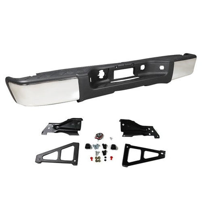 Chrome Steel Rear Bumper Fit For Chevy Silverado GMC Sierra 1500 07-13 Pickup