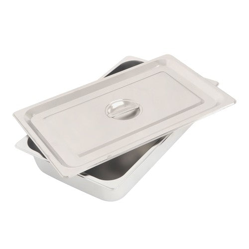Restaurant Steam Table Pans 2 Pack Full Size 4 Inch Deep Thickened with Lid