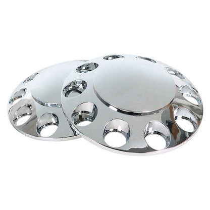 Wheel Axle Hub Cover Kit Semi Truck Wheel Front 33mm Nut Covers Set 2 Of Chrome