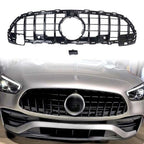 For Mercedes Benz C200 C300 2022-2024 W206 Gloss Black Front Bumper Grille Grill