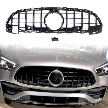 For Mercedes Benz C200 C300 2022-2024 W206 Gloss Black Front Bumper Grille Grill