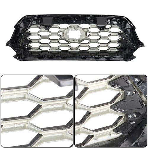 Plastic Silver Bezel Fit For Toyota Tacoma 2016-2021 Front Upper Grille Assembly