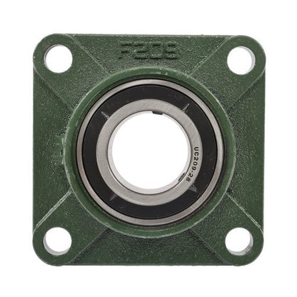 2 × UCP209-28 Pillow Block Flange Bearing 1-3/4" Bore 4 Bolt Solid Base