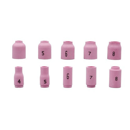 87PCS TIG Welding Torch Accessories Glass Cup Alumina Nozzle Stubby Gas Lens