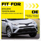 Pair Front Bumper Fog Light Trim Bezel Cover Fit For 2016 2017 2018 Toyota RAV4