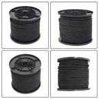 3/8in×250ft Nylon Solid Braid Rope High UV Abrasion Resistance Industrial Black