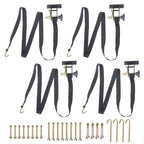 Ladder Rack Ratchet Tie Downs*4 Steel Black 500lbs 1.5in*7.5ft 1.4in Square Tube