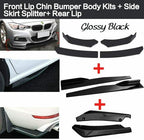 Front & Rear Bumper Lip Splitter Spoiler + Side Skirt Body Kits For Subaru WRX