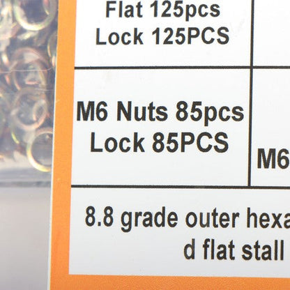 1640Pack M4 M5 M6 Stainless Steel Nuts Flat and Bolts & Lock Washers Sorting Kit