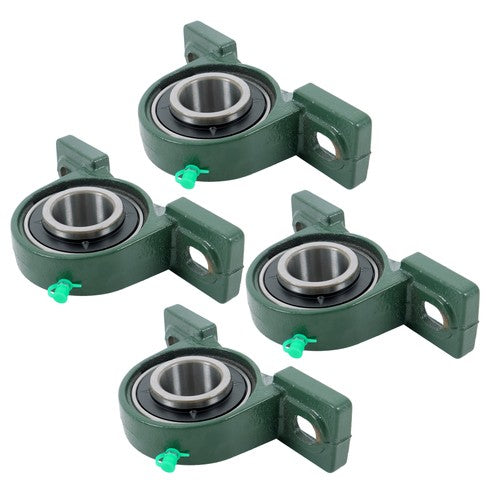 4 Pcs UCP208-24 Pillow Block Bearing Solid Base 1-1/2" Bore Self-Aligning