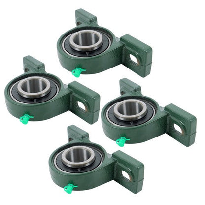 4 Pcs UCP208-24 Pillow Block Bearing Solid Base 1-1/2" Bore Self-Aligning