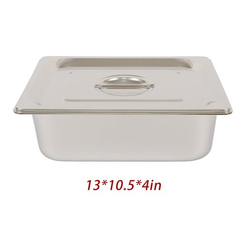 Restaurant Steam Table Pans 8 Pack 1/2 Size 4 Inch Deep Thickened with Lid