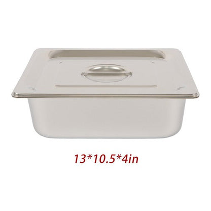 Restaurant Steam Table Pans 8 Pack 1/2 Size 4 Inch Deep Thickened with Lid