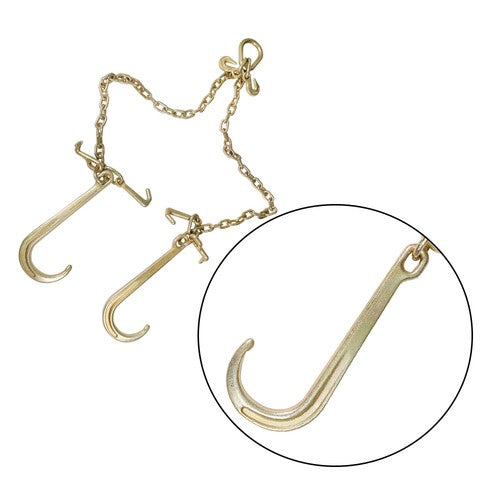 FIT For G70 5/16" V-Chain Bridle w/ 15" Large J Hooks,J-Hook w/ Grab Hooks 3' US