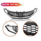 Front Bumper Upper Grille Grill w/ Chrome Trim for 2013-2015 for Honda Civic