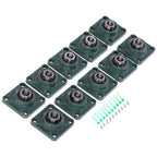 10 Pcs UCP204-12 Pillow Block Flange Bearing 3/4" Bore 4 Bolt Solid Base