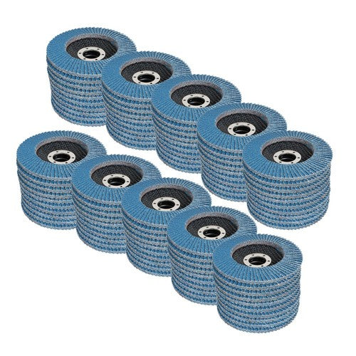 100 Pieces Premium Zirconia Flap Disc Sanding Grinding 4-1/2" X7/8" 40 Grit