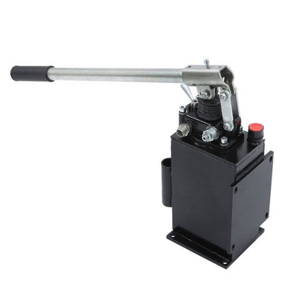 Hydraulic piston hand pump with valve for double acting cylinder 2.7 CID 3 Quart