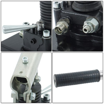 Hydraulic Piston Hand Pump 2.7 Cid 5 Quart With Valve For Double Acting Cylinder
