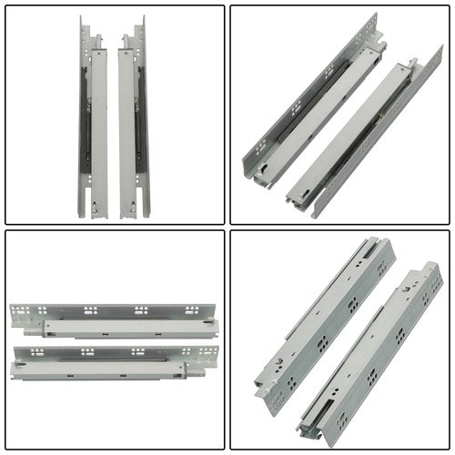 4 Pairs Undermount Drawer Slides 15 inch Undermount Soft Close Drawer Slides