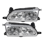 JDM Chrome Headlights w/Turn Signal Corner Lights For 1993-1997 Toyota Corolla