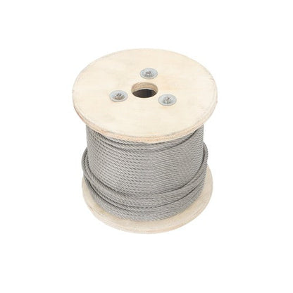 T304 3/16 Inch Stainless Steel Cable 7x19 Strands 250FT 3700 lbs Steel Wire Rope