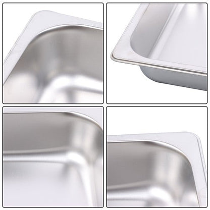 2.5 Inch Deep 6 Pack Full Size Restaurant Steam Table Pans Without Lid