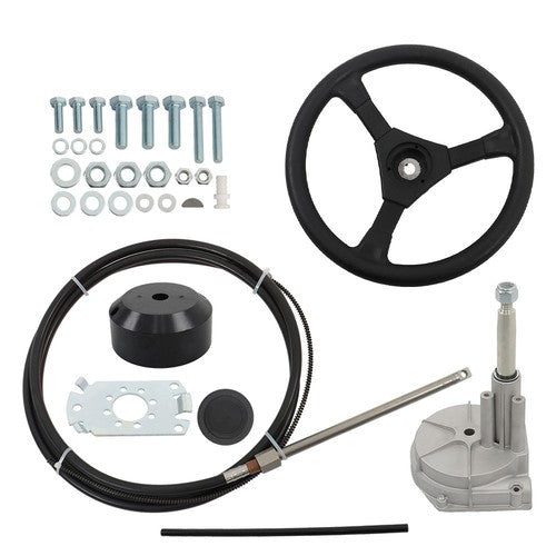 12 Feet SS13712 Rotary Steering System Outboard Kit Marine Steering Cable