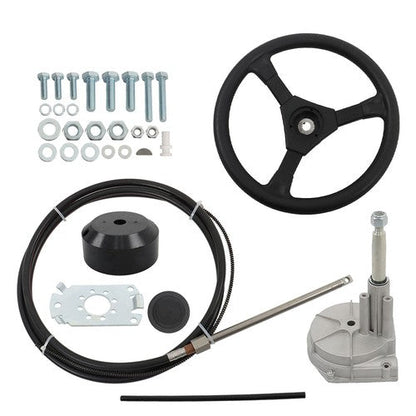 12 Feet SS13712 Rotary Steering System Outboard Kit Marine Steering Cable