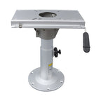 Aluminum Marine Seat Pedestal 13"-19" Adjustable Height Locking With Slide Base