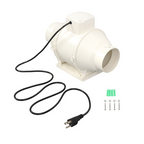 Inline Duct Fan 4 Inch 280 CFM Ventilation Exhaust Fan for Bathroom Grow Tent