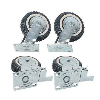 Four 6 Grey PU Inclined Wheel Polyurethane Universal Wheels