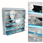 20'' Shutter Exhaust Fan Aluminum High Speed Wall Mounted Greenhouse Garage USA