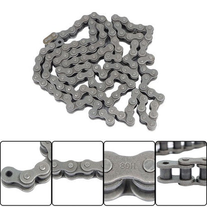 #80H Heavy Duty Roller Chain × 10 Feet With 1 Connector