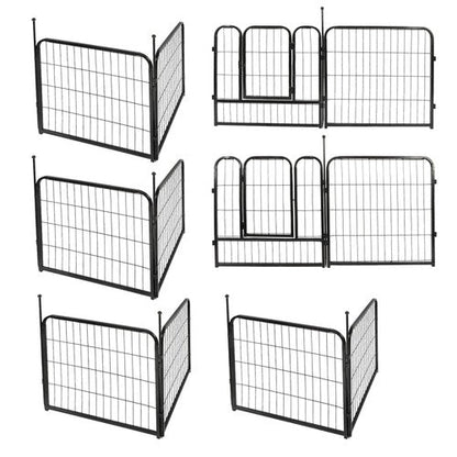 12 Panels 24x24 inch Dog Playpen Crate Fence Pet PlayPen Exercise Cage