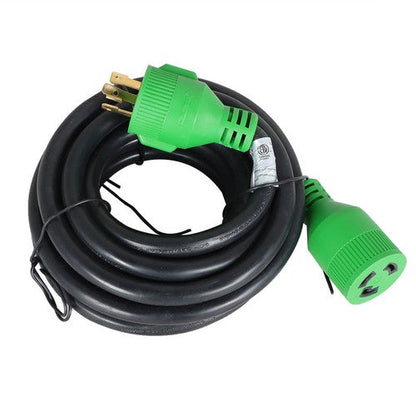 3 Prong 30A 15FT Generator Extension Cord 125V NEMA L5-30P/R Twist Lock