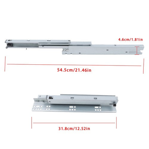 4 Pairs Undermount Drawer Slides 12 inch Undermount Soft Close Drawer Slides
