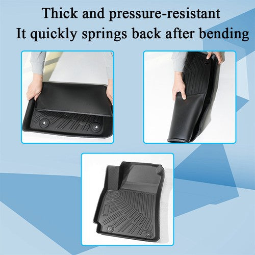 Black For Ford Edge All Weather 2015-2025  Full Set Floor Mats with Cargo Liner