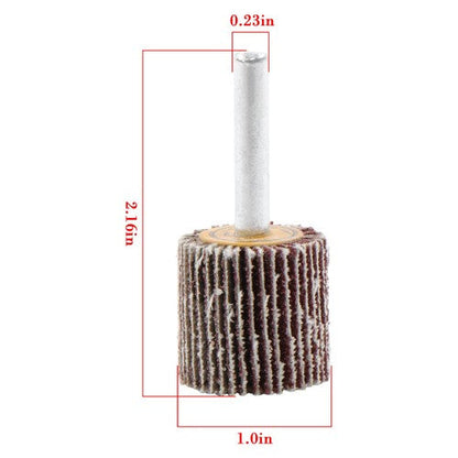 1" x 1" x 1/4" Aluminum Oxide Shank Mounted Flap Wheels 80 Grit - 50 Pack