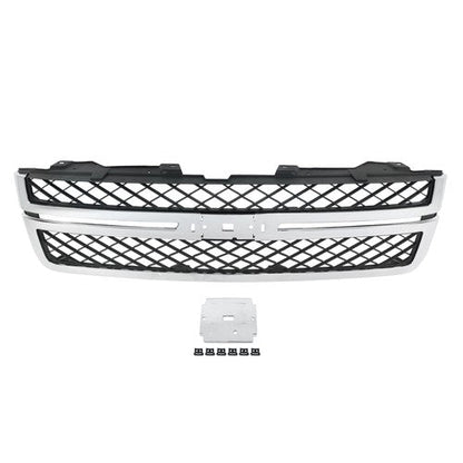 Front Bumper Grille Black Chrome For Chevy Silverado 2500HD 3500 HD 2011-14