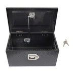 For Pickup Trailer Black Aluminum Diamond Plate 20"������������������12"������������������9.5" Tool Box w/Keys