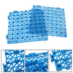 50PCS 12 x 12in Interlocking Drainage Floor Tiles Modular Interlocking Tile Blue