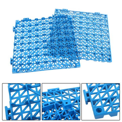 50PCS 12 x 12in Interlocking Drainage Floor Tiles Modular Interlocking Tile Blue