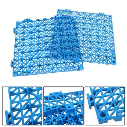 50PCS 12 x 12in Interlocking Drainage Floor Tiles Modular Interlocking Tile Blue